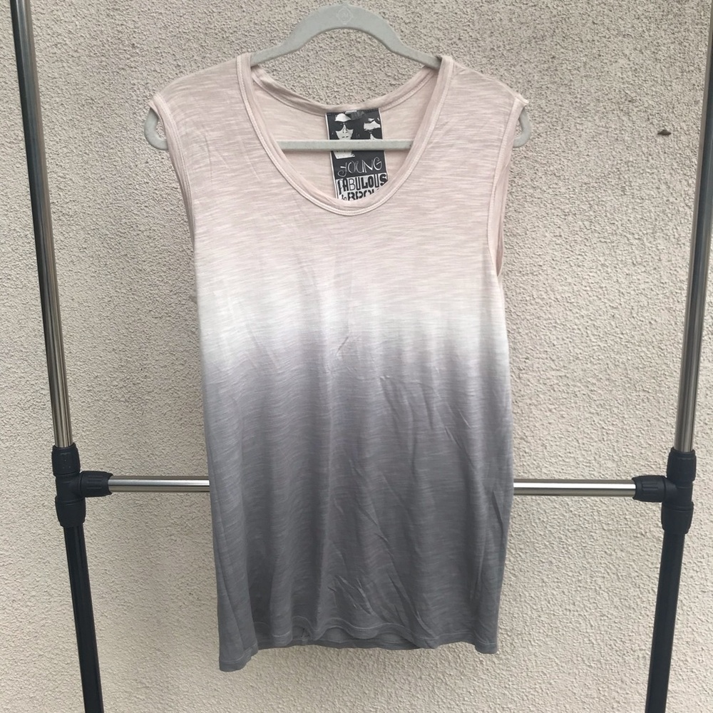 young broke and fabulous ombré tank